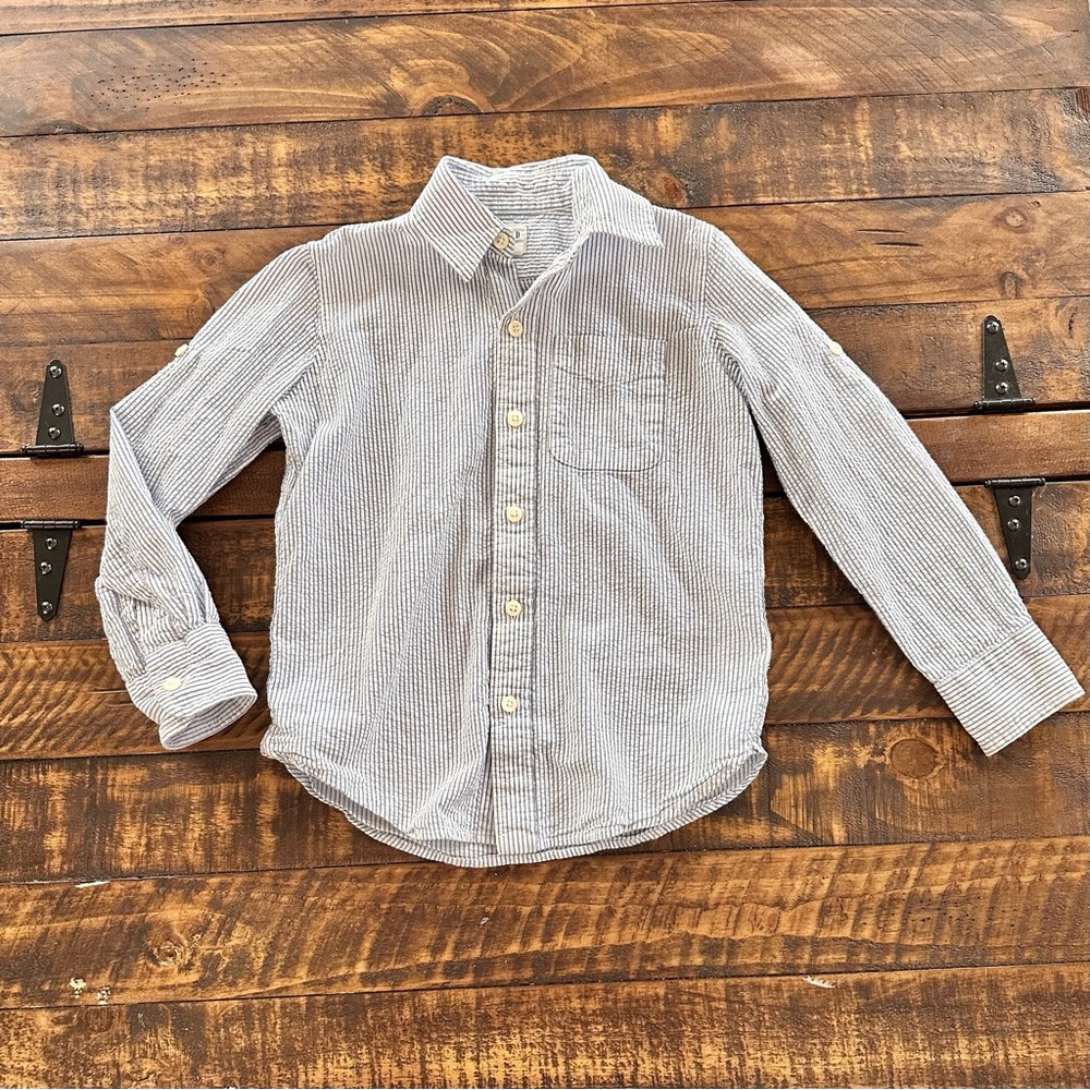 Seersucker Button-Up Gap Kids Shirt